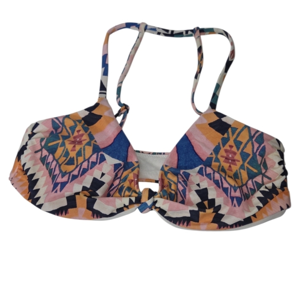 Athleta Desert Geo Knot Front Bikini Top Size XS NWT